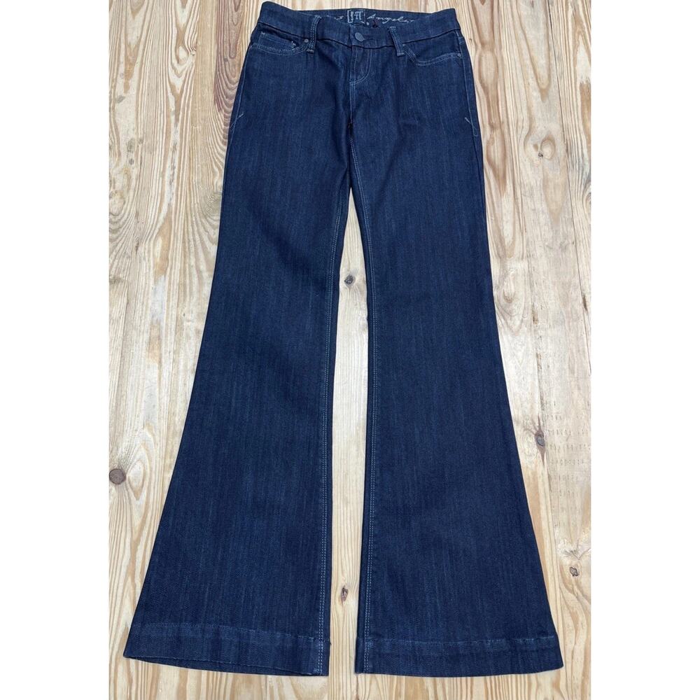 It Jeans Los Angeles Dream Diva Flare Dark Blue Wash Denim Embellished- Sz 27x33